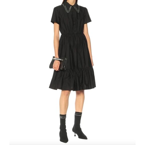 Miu Miu Kitten Heel Sock Boots Shoes Black Logo Pointed Toe EU 37.5 US 7.5 - Picture 14 of 14